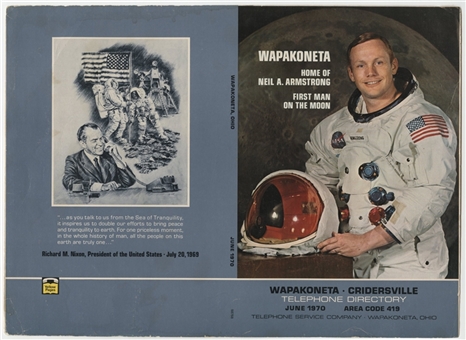 1970 Neil Armstrong Proof Cover to His Hometown Phonebook